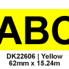Brother żółta foliowa taśma samoprzylepna 62mm*15,24m